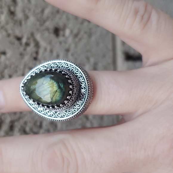 New Unique Labradorite 925 Silver Ring. - Picture 11 of 16